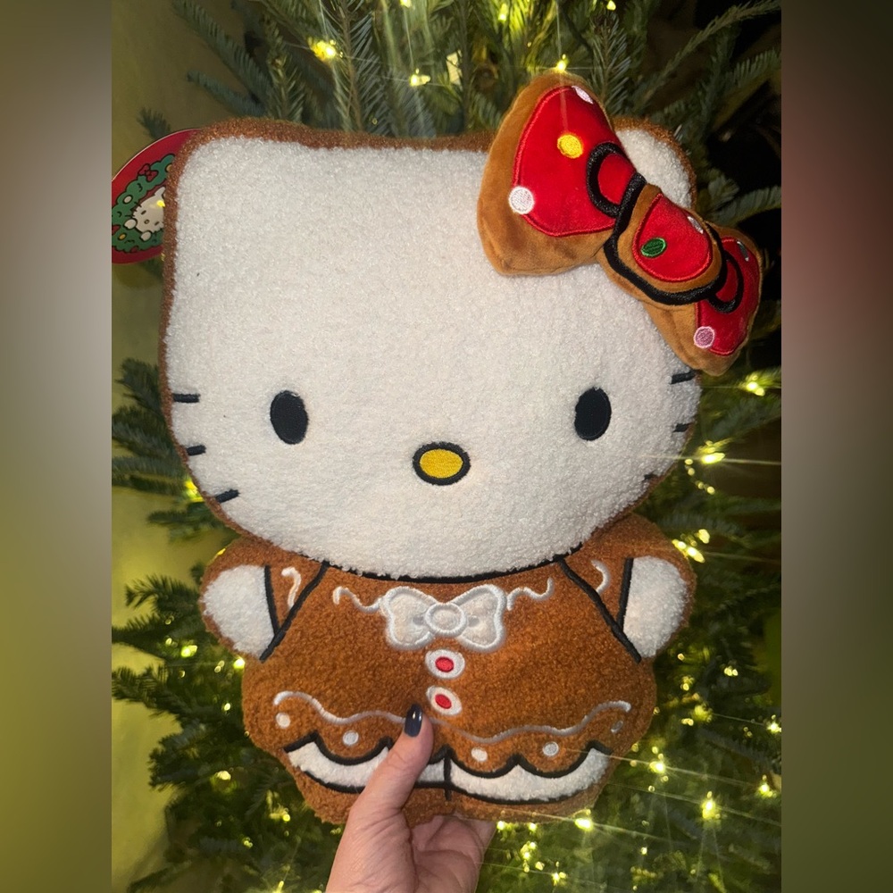 NWT 2024 Hello Kitty Gingerbread Pillow.